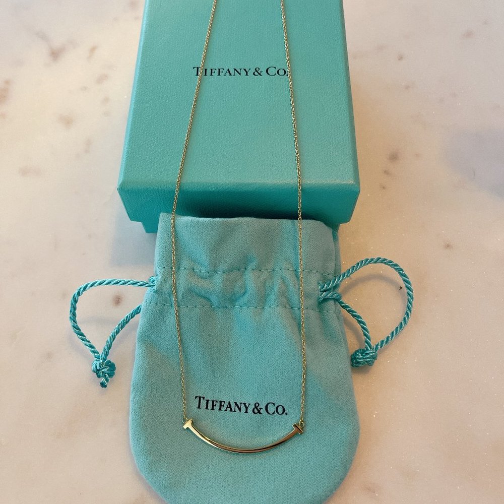 Tiffany & Co. 18K Small Smile Pendant